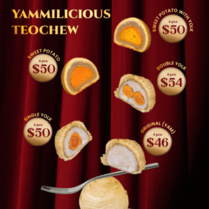 Gin Thye Teochew yam pastries – original yam, sweet potato, single yolk and double yolk, box of 4