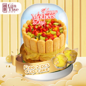 Mix Fruits with Biscuit Ladyfingers Vanilla Sponge Cake 5 Inch | Fresh Baked