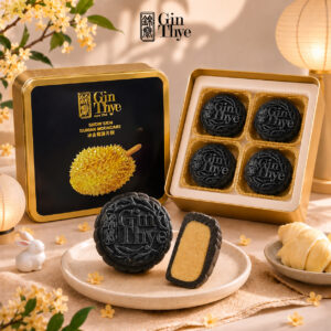 Mooncake 2026 Snowskin Durian Red Prawn Mooncake (Charcoal Black) 4 pcs/ box