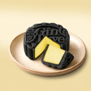 Snowskin Durian Red Prawn Mooncake (Charcoal Black) 4 pcs/ box