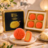 Snowskin Mooncake - Durian Mao Shan Wang (Orange) 4 Pcs