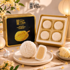 Mooncake 2026 MSW Durian White Snowskin Mooncake 4 Pcs/Box